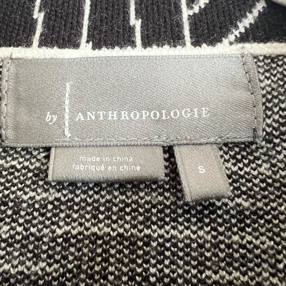 Anthropologie Abstract Print Monochrome Knit Jacket Size Small - Picture 12 of 14
